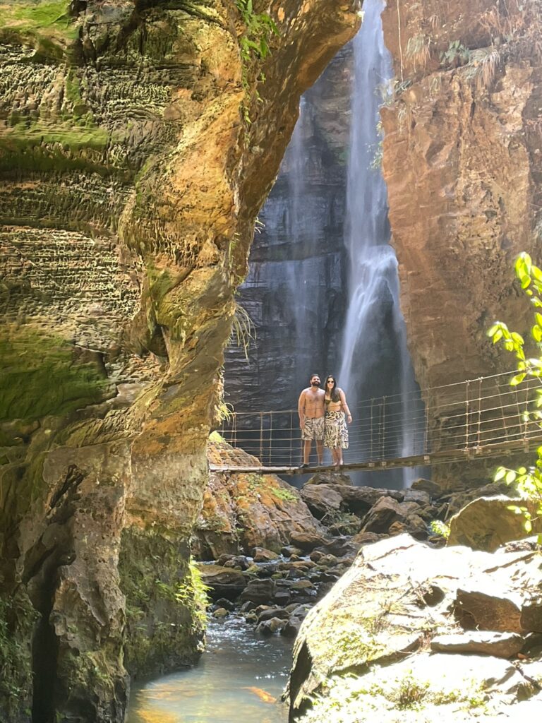Vista da gruta de Santa Barbara